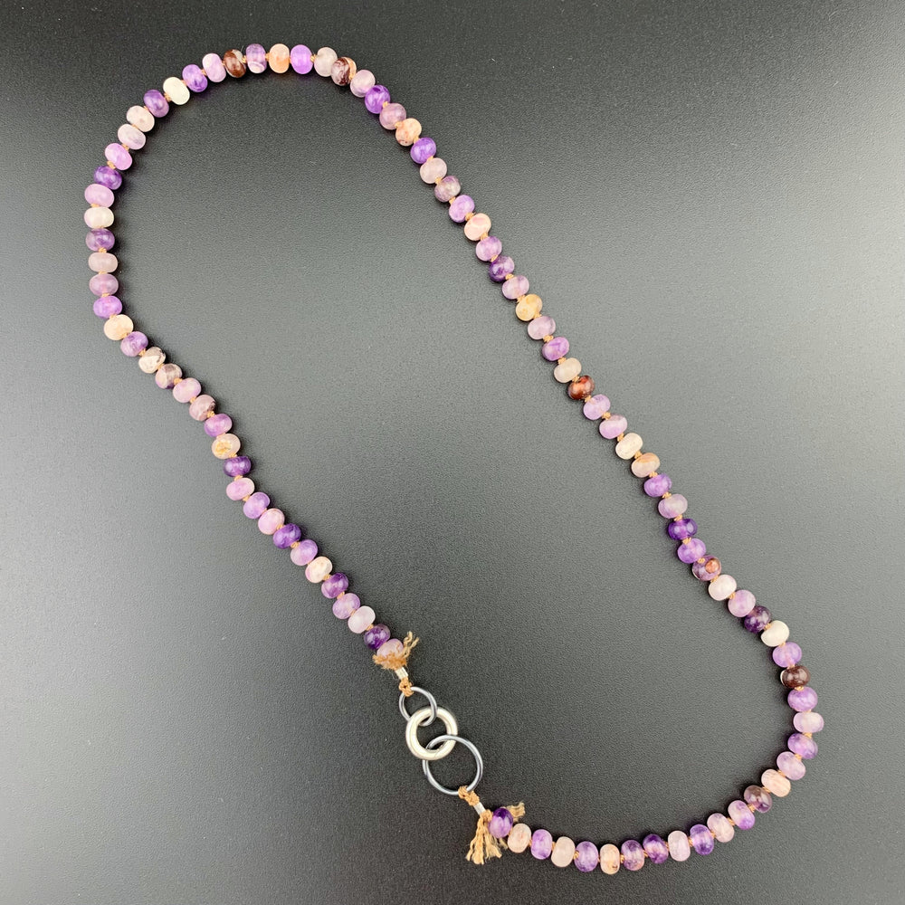 Radiant Necklace - Chevron Amethyst Gemstone Candy Necklace