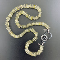 Radiant Necklace - Lemon Quartz Square Heishi Gemstone Candy Necklace