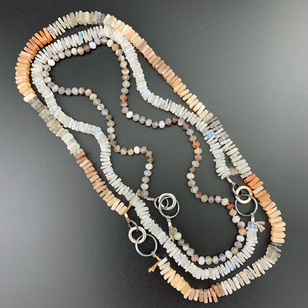 Radiant Necklace - Botswanna Agate Gemstone Candy Necklace