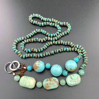 One Of A Kind Silk Knotted Turquoise Gemstone Candy Necklace