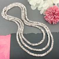 82" Abstract Pattern Beaded Crochet Rope Necklace