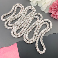 82" Abstract Pattern Beaded Crochet Rope Necklace