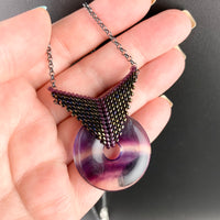 Set: Fluorite Blissful Earrings & Pendant Necklace