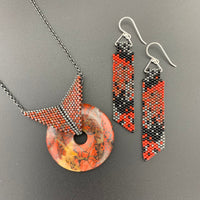 Set: Brecciated Jasper Blissful Earrings & Pendant Necklace