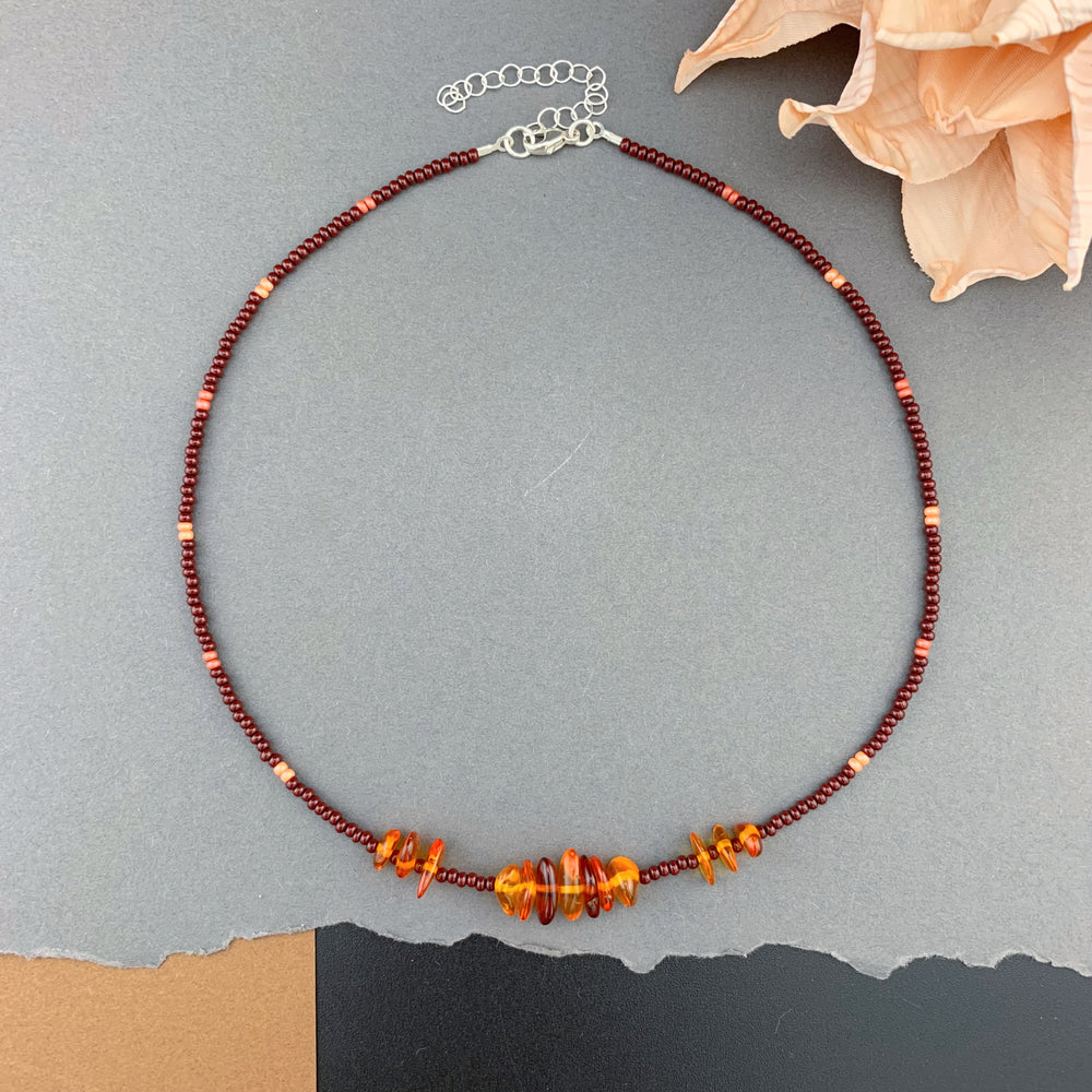 Gemstone Beaded Choker Necklace