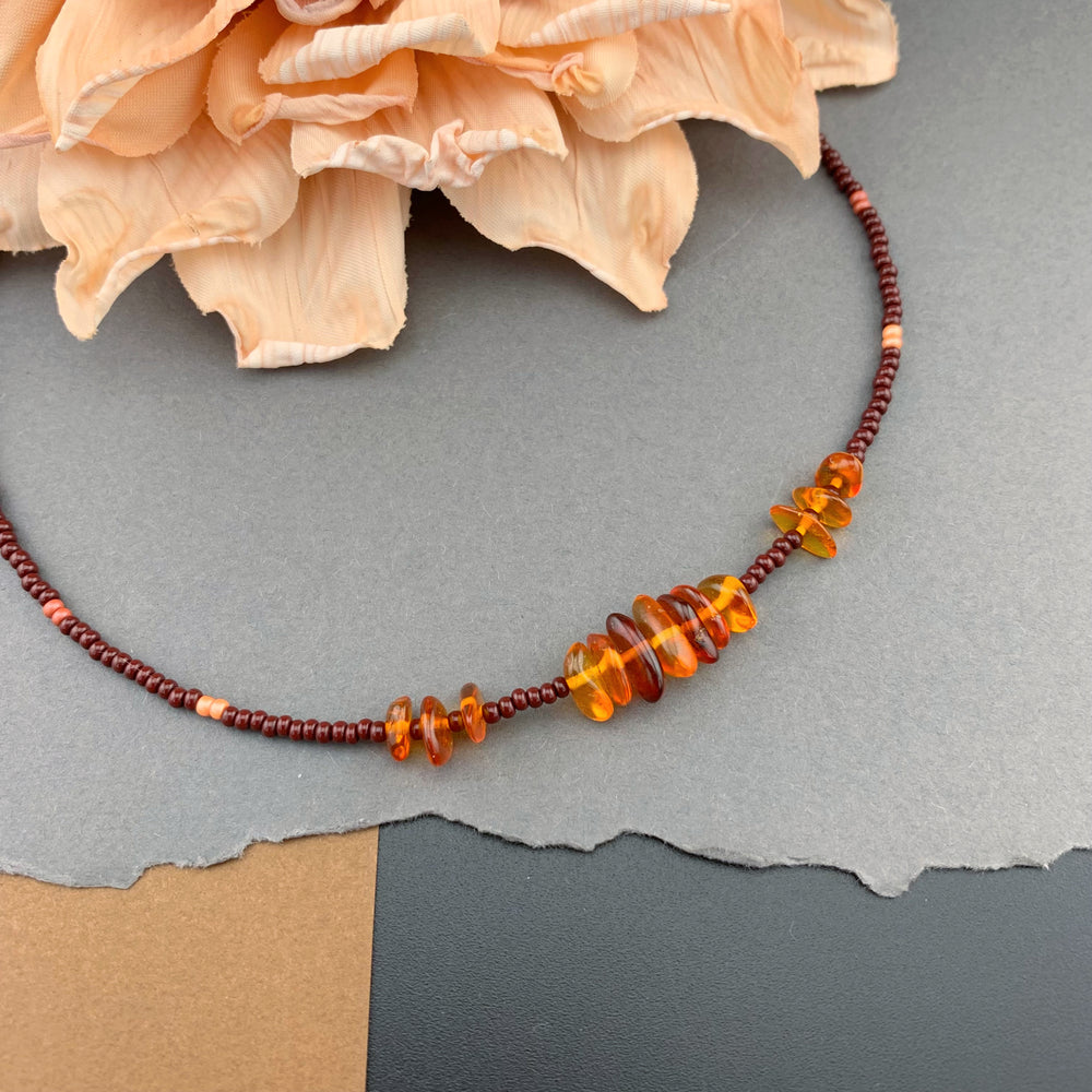 Gemstone Beaded Choker Necklace