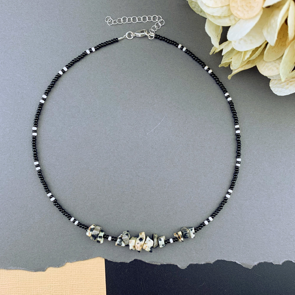 Gemstone Beaded Choker Necklace