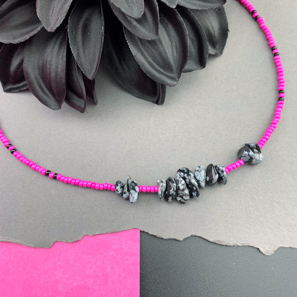 Gemstone Beaded Choker Necklace