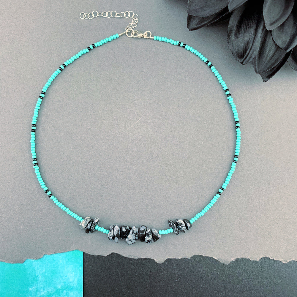 Gemstone Beaded Choker Necklace