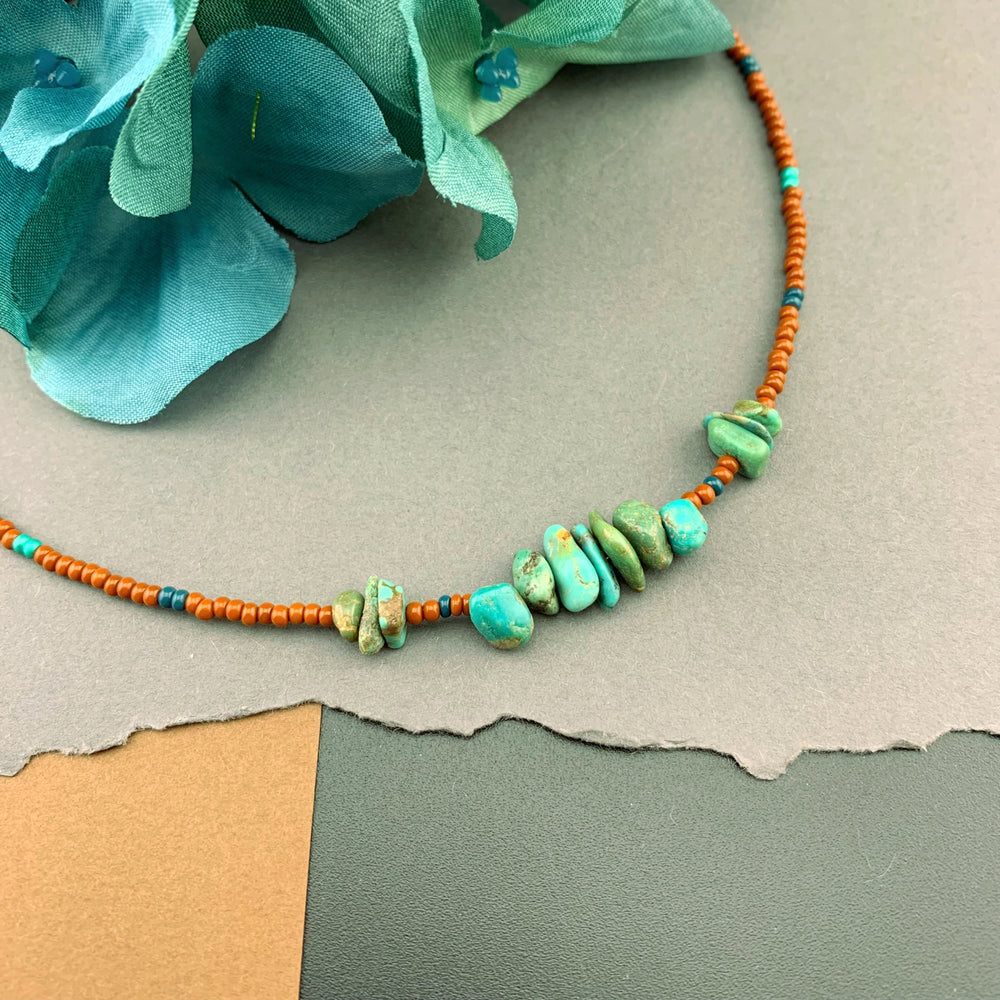 Gemstone Beaded Choker Necklace