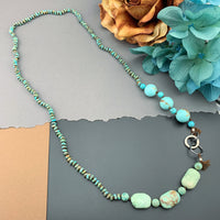 One Of A Kind Silk Knotted Turquoise Gemstone Candy Necklace
