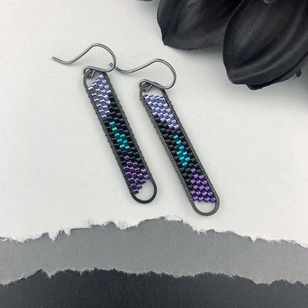 Peyote Stitch Mini Oval Earrings