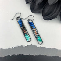 Peyote Stitch Mini Oval Earrings