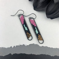 Peyote Stitch Mini Oval Earrings