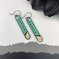 Peyote Stitch Mini Oval Earrings