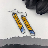 Peyote Stitch Mini Oval Earrings
