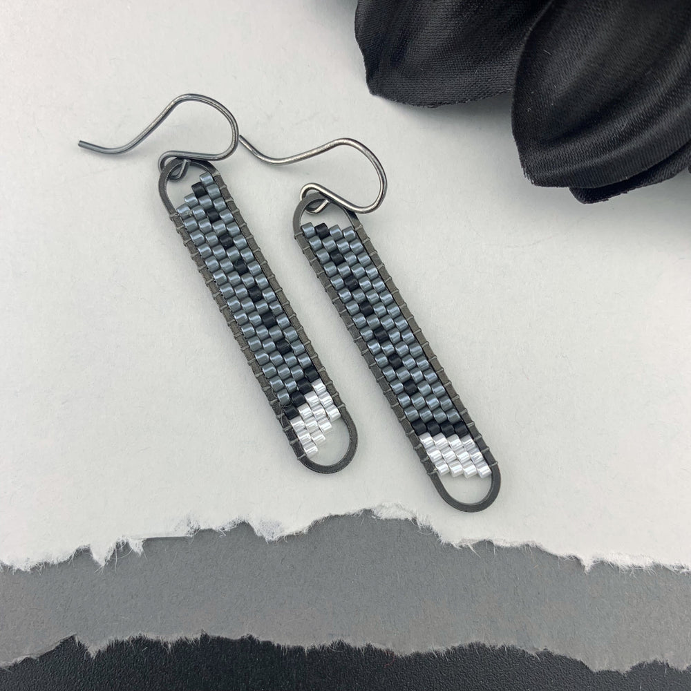 Peyote Stitch Mini Oval Earrings