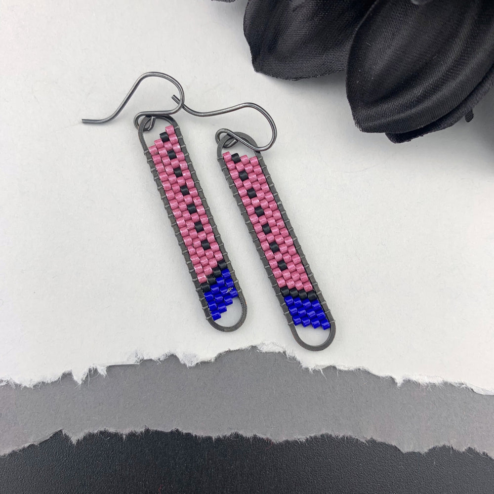 Peyote Stitch Mini Oval Earrings