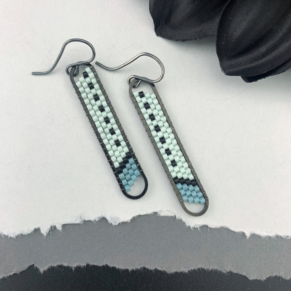 Peyote Stitch Mini Oval Earrings
