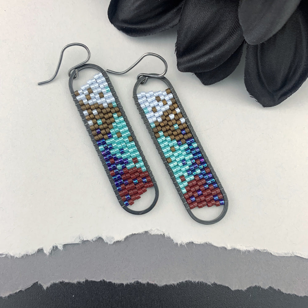Peyote Stitch Oval Earrings