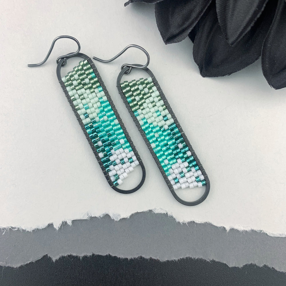 Peyote Stitch Oval Earrings