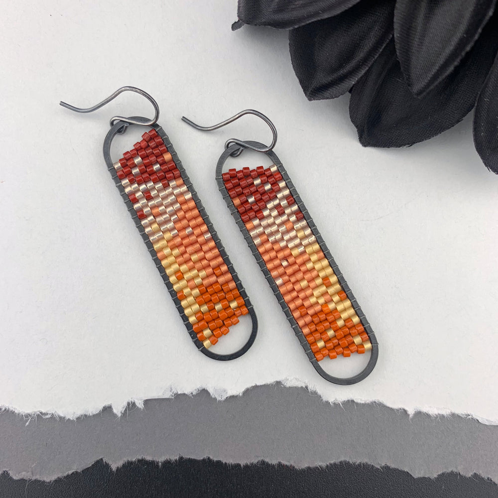 Peyote Stitch Oval Earrings