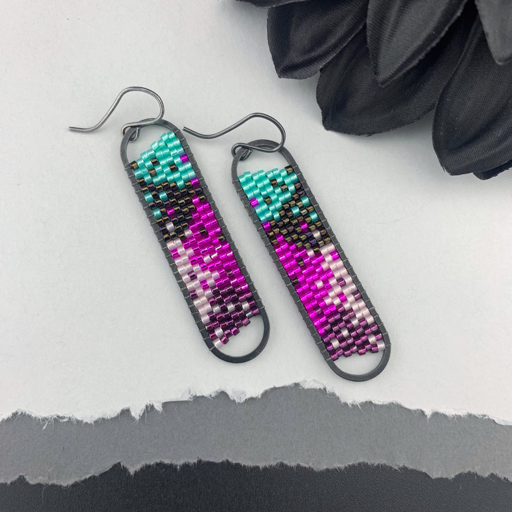 Peyote Stitch Oval Earrings