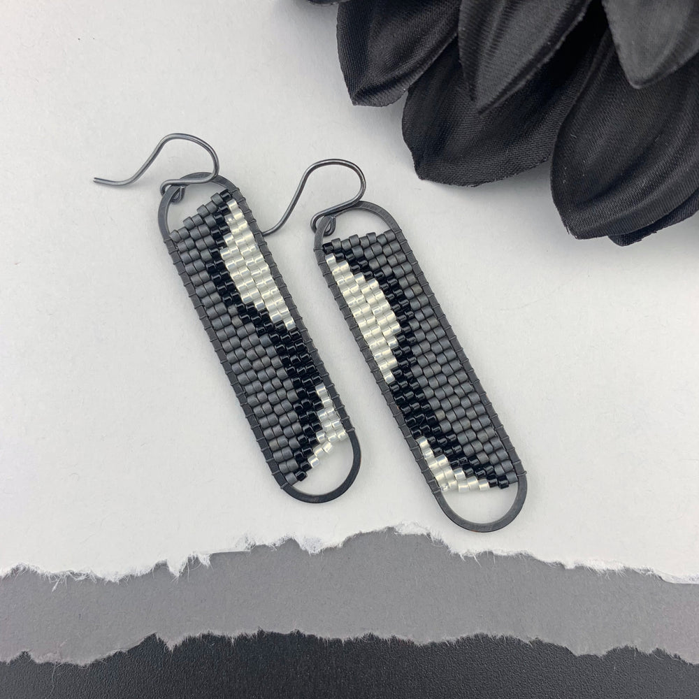 Peyote Stitch Oval Earrings