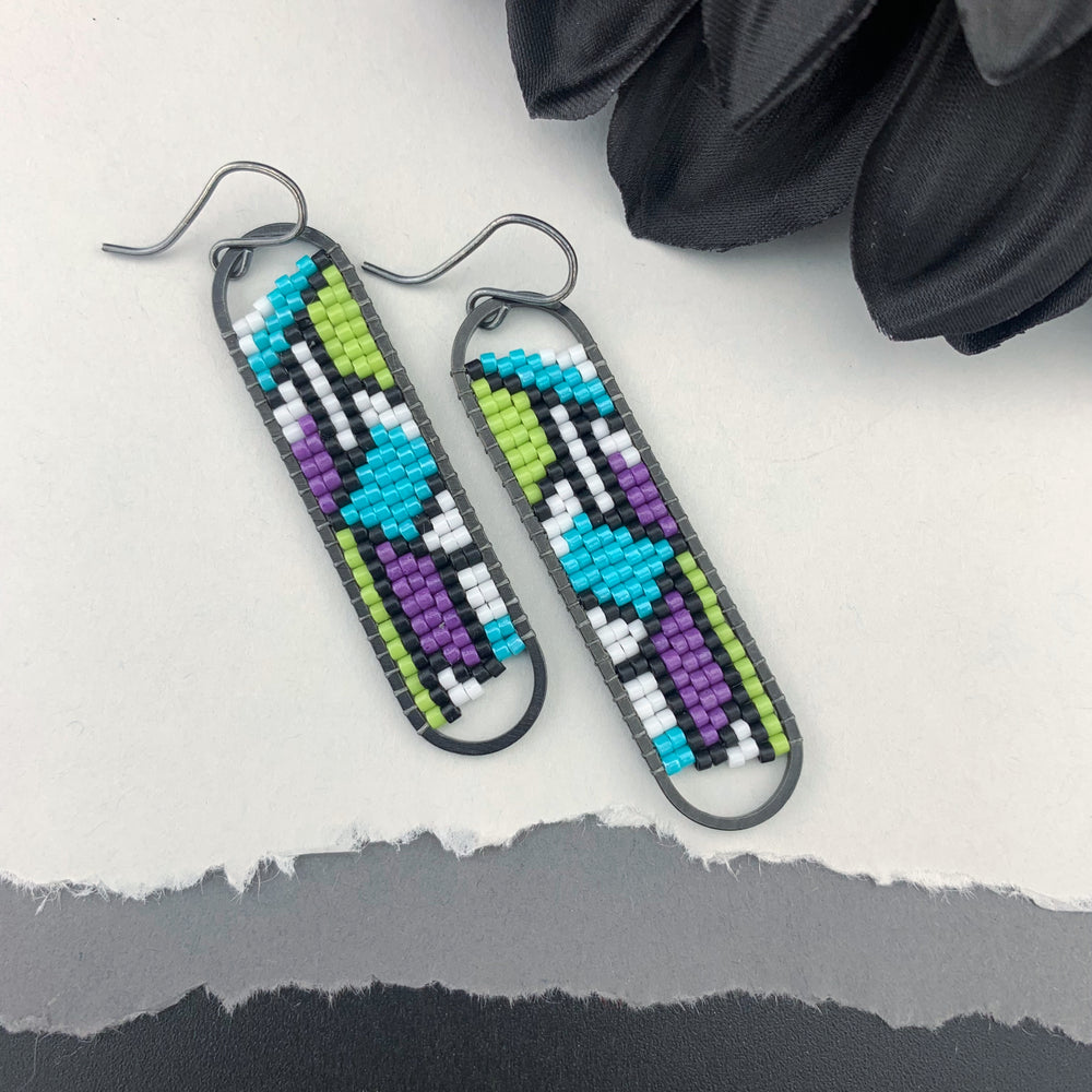 Peyote Stitch Oval Earrings