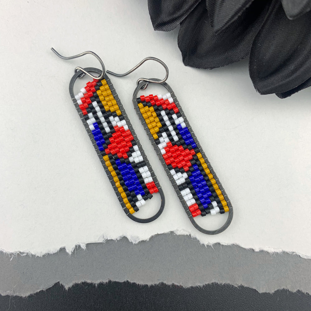 Peyote Stitch Oval Earrings