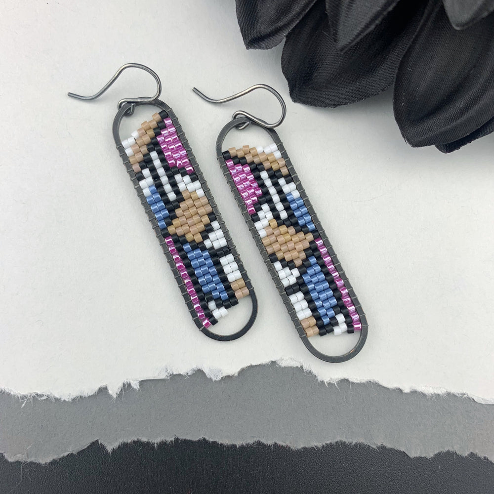 Peyote Stitch Oval Earrings