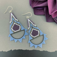 Brick Stitch Triangle Earrings