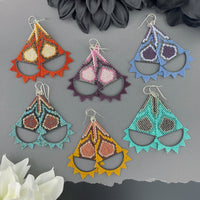 Brick Stitch Triangle Earrings