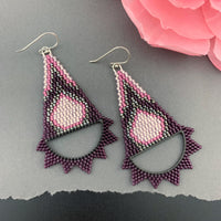 Brick Stitch Triangle Earrings