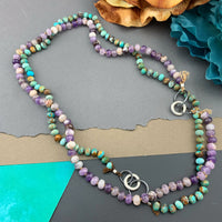 Radiant Necklace - Chevron Amethyst Gemstone Candy Necklace