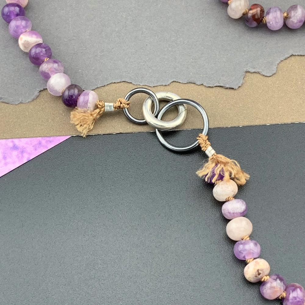 Radiant Necklace - Chevron Amethyst Gemstone Candy Necklace