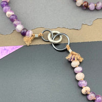 Radiant Necklace - Chevron Amethyst Gemstone Candy Necklace