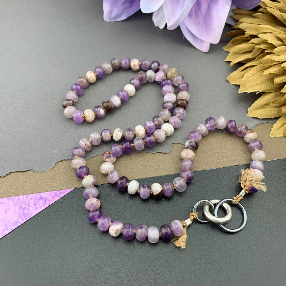 Radiant Necklace - Chevron Amethyst Gemstone Candy Necklace