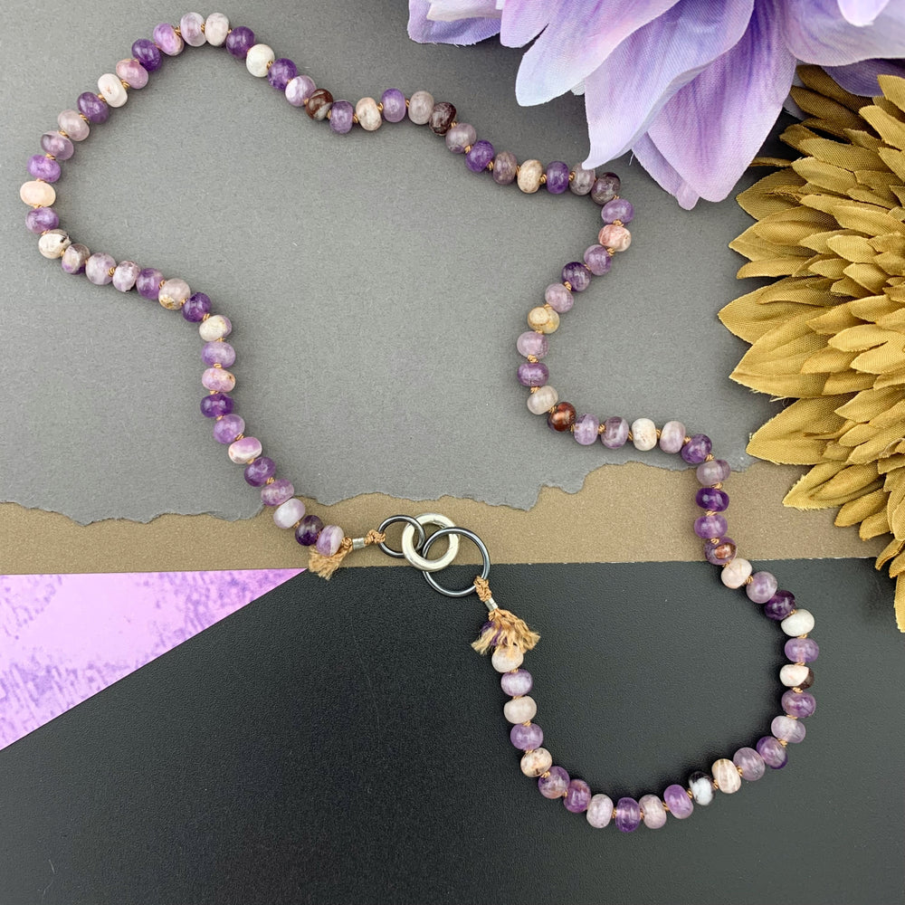 Radiant Necklace - Chevron Amethyst Gemstone Candy Necklace