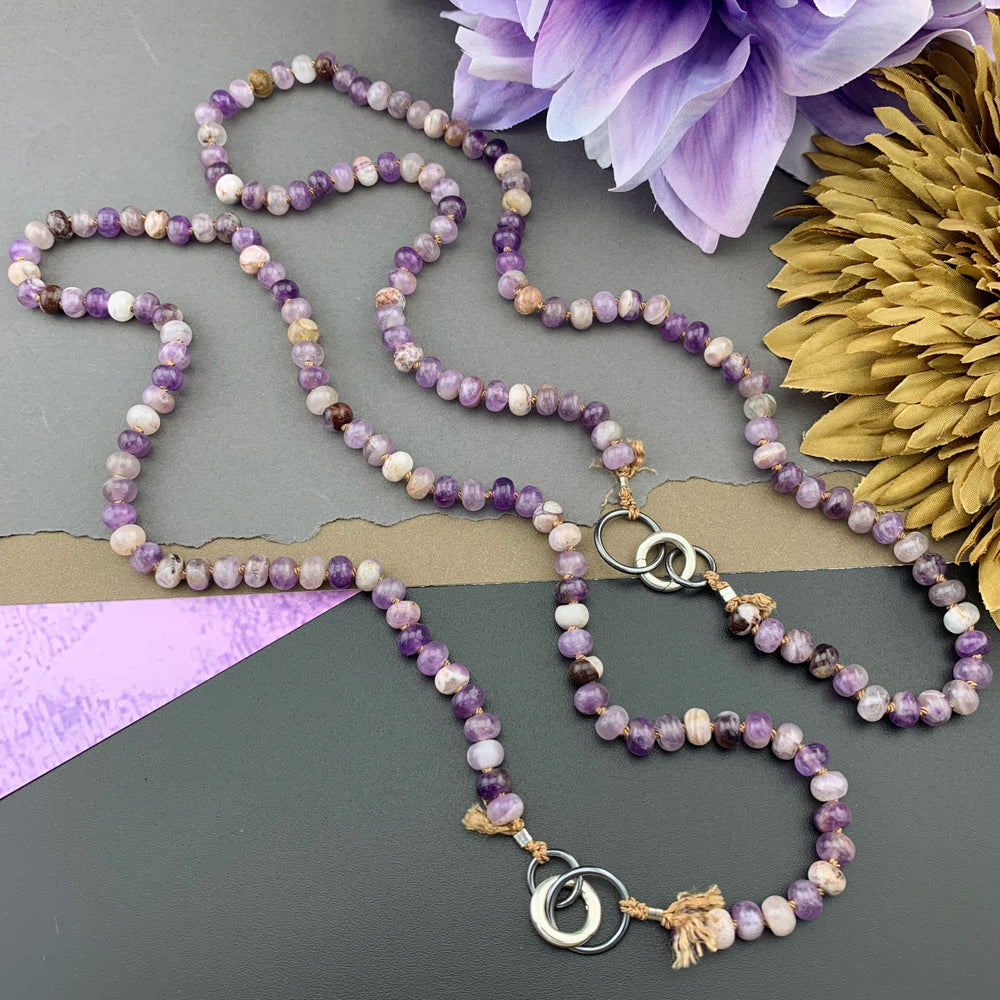 Radiant Necklace - Chevron Amethyst Gemstone Candy Necklace