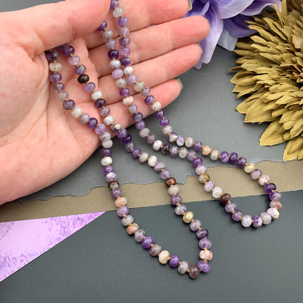 Radiant Necklace - Chevron Amethyst Gemstone Candy Necklace