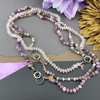 Radiant Necklace - Chevron Amethyst Gemstone Candy Necklace