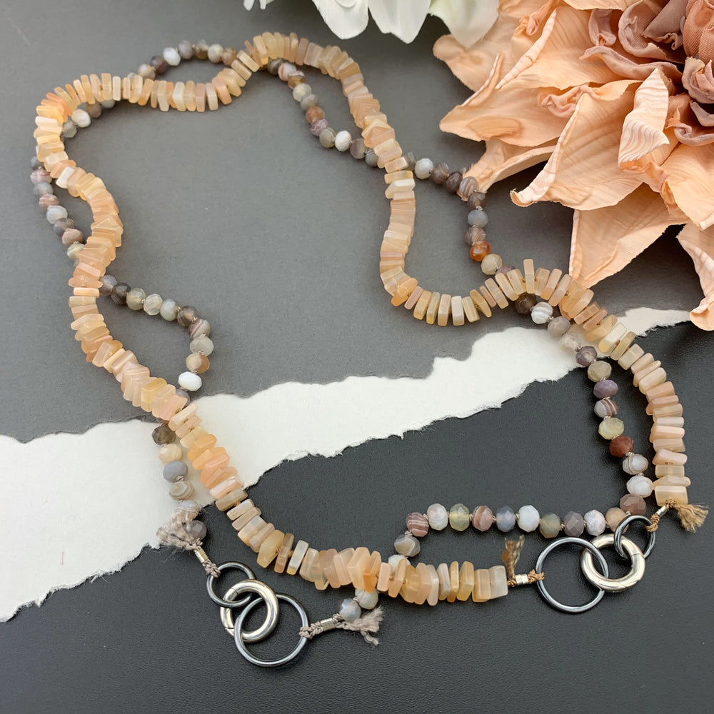 Radiant Necklace - Botswanna Agate Gemstone Candy Necklace