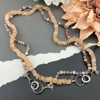 Radiant Necklace - Botswanna Agate Gemstone Candy Necklace