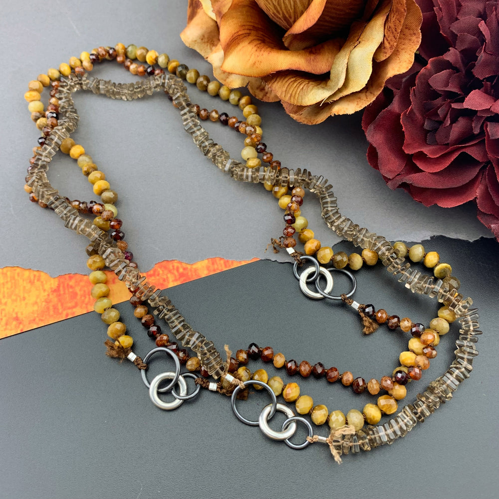 Radiant Necklace - Hessonite Garnet Gemstone Candy Necklace