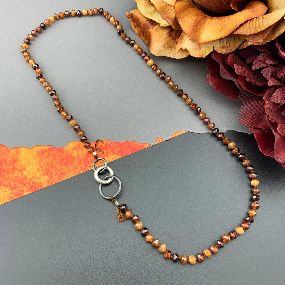 Radiant Necklace - Hessonite Garnet Gemstone Candy Necklace