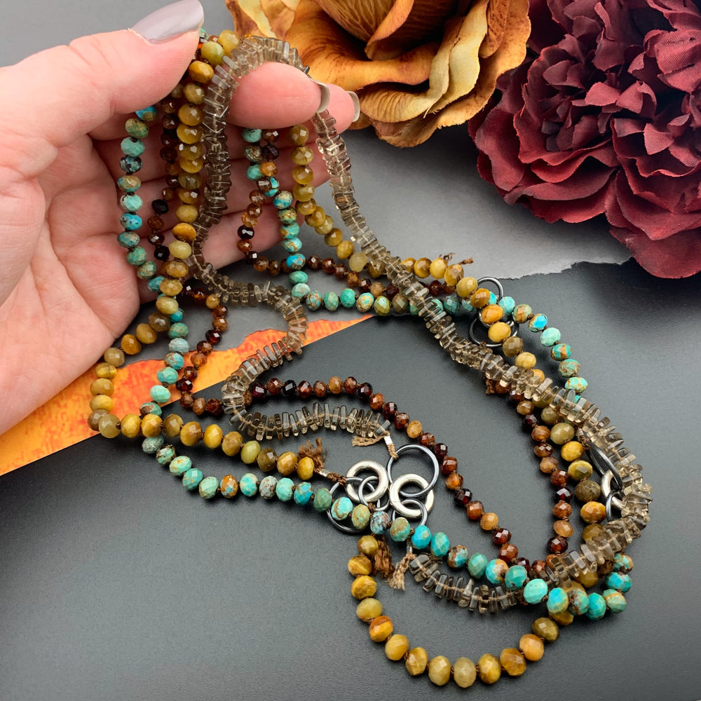 Radiant Necklace - Hessonite Garnet Gemstone Candy Necklace