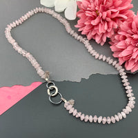 Radiant Necklace - Rose Quartz Gemstone Candy Necklace