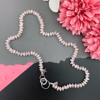Radiant Necklace - Rose Quartz Gemstone Candy Necklace