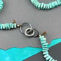 Radiant Necklace - Amazonite Square Heishi Gemstone Candy Necklace